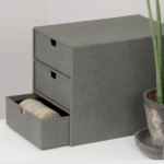 Canvas Drawer Organizer Box, Stackable Storage for Home and Office