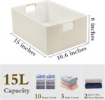 Foldable Fabric Storage Baskets with Handles, Shelf Organizer Boxes - Image 2
