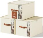 Windowed Tableware Storage Chest with Compartments and Handles - Image 2
