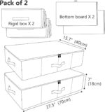 Under Bed Storage Bins with Lids, Foldable Clothing Organizer Boxes - Image 2