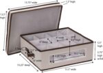 Canvas Storage Box with Lid and Handles, Tableware Organizer - Image 2
