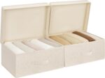 Canvas Storage Box with Lid and Handle, Home Closet Organizer - Image 2