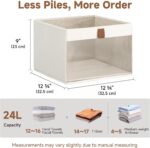 Closet Storage Bins with Clear Window, Foldable Fabric Organizers - Image 2