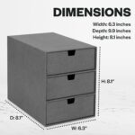 Canvas Drawer Organizer Box, Stackable Storage for Home and Office - Image 2
