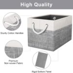 Foldable Storage Baskets with Rope Handles, Fabric Organizer Bins - Image 2