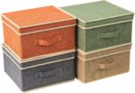 Foldable Linen File Organizer Boxes, Collapsible Filing Storage - Image 2