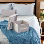Stackable Storage Box with Window, Foldable Closet Organizer