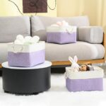 Foldable Linen Storage Bins, Closet Organizer Baskets for Shelves