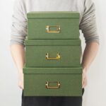 Foldable Clothing Storage Boxes with Lids, Zipper and Sturdy Frame