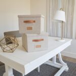 Fabric Organizer Bins with Decorative Pattern, Foldable Storage Baskets
