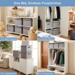 Foldable Fabric Storage Bins with Lids, Closet Organizer Boxes - Image 2