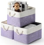 Foldable Linen Storage Bins, Closet Organizer Baskets for Shelves - Image 2