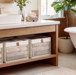 Closet Storage Bins with Clear Window, Foldable Fabric Organizers
